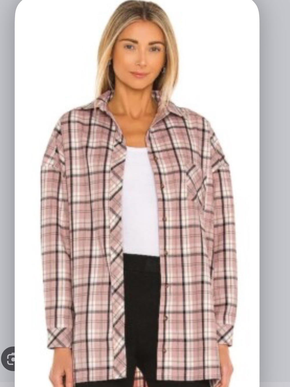 Lovers & Friends Pink Plaid Flannel